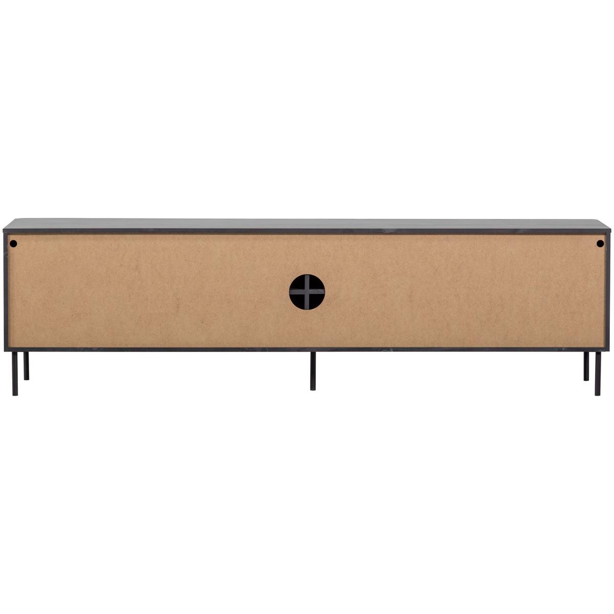 LOWBOARD Gunnar Schwarz B: 200cm - Schwarz, Design, Holz (200/56/44cm) - Livetastic