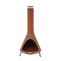 Grillschale Gartenkamin - Rot, KONVENTIONELL, Metall (70/70/160cm)