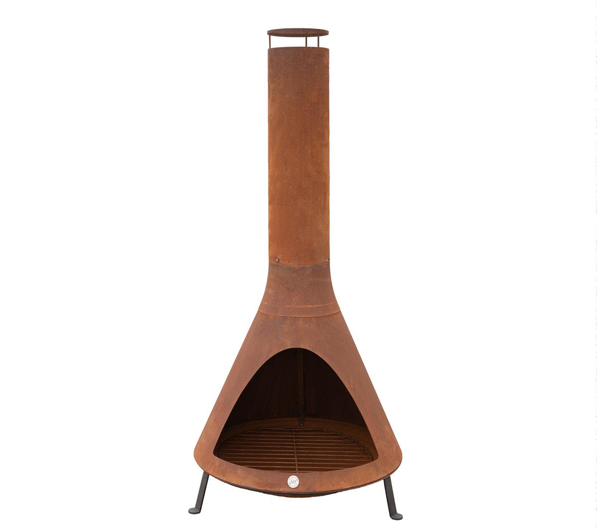 Grillschale Gartenkamin - Rot, KONVENTIONELL, Metall (70/70/160cm)