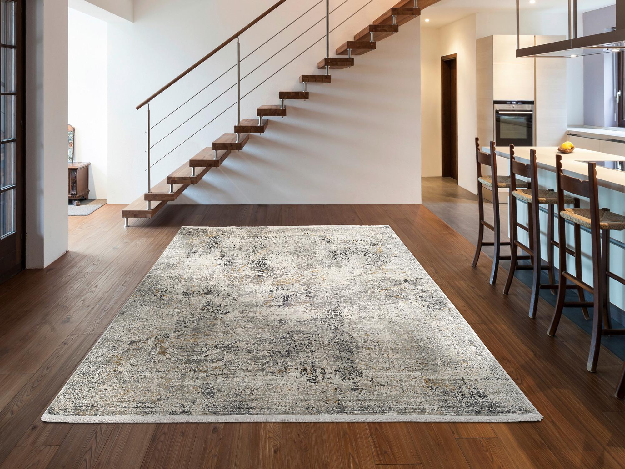 Webteppich Multicolor Avignon 240x240 cm - Dunkelgrau/Hellgrau, Design, Textil (240/240cm) - Dieter Knoll