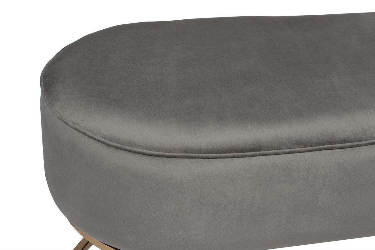 LAVICA ATHEA 200 - sivá/zlatá, Design, kov/textil (105/42/40cm) - Kayoom
