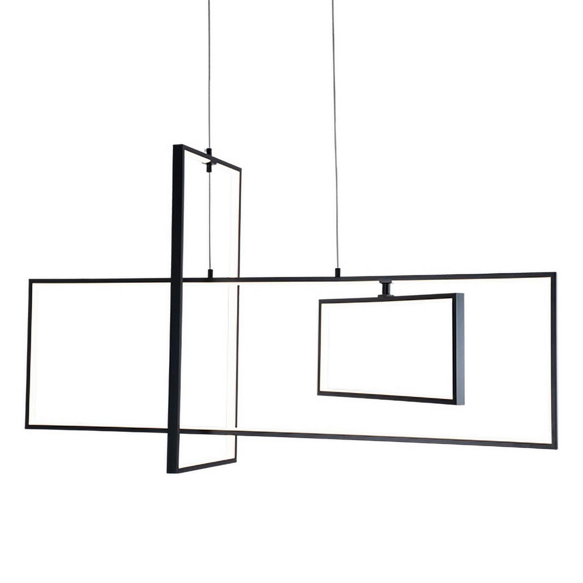 Led-hängeleuchte 5047/sn - Schwarz, Design, Metall (90/2/100cm)