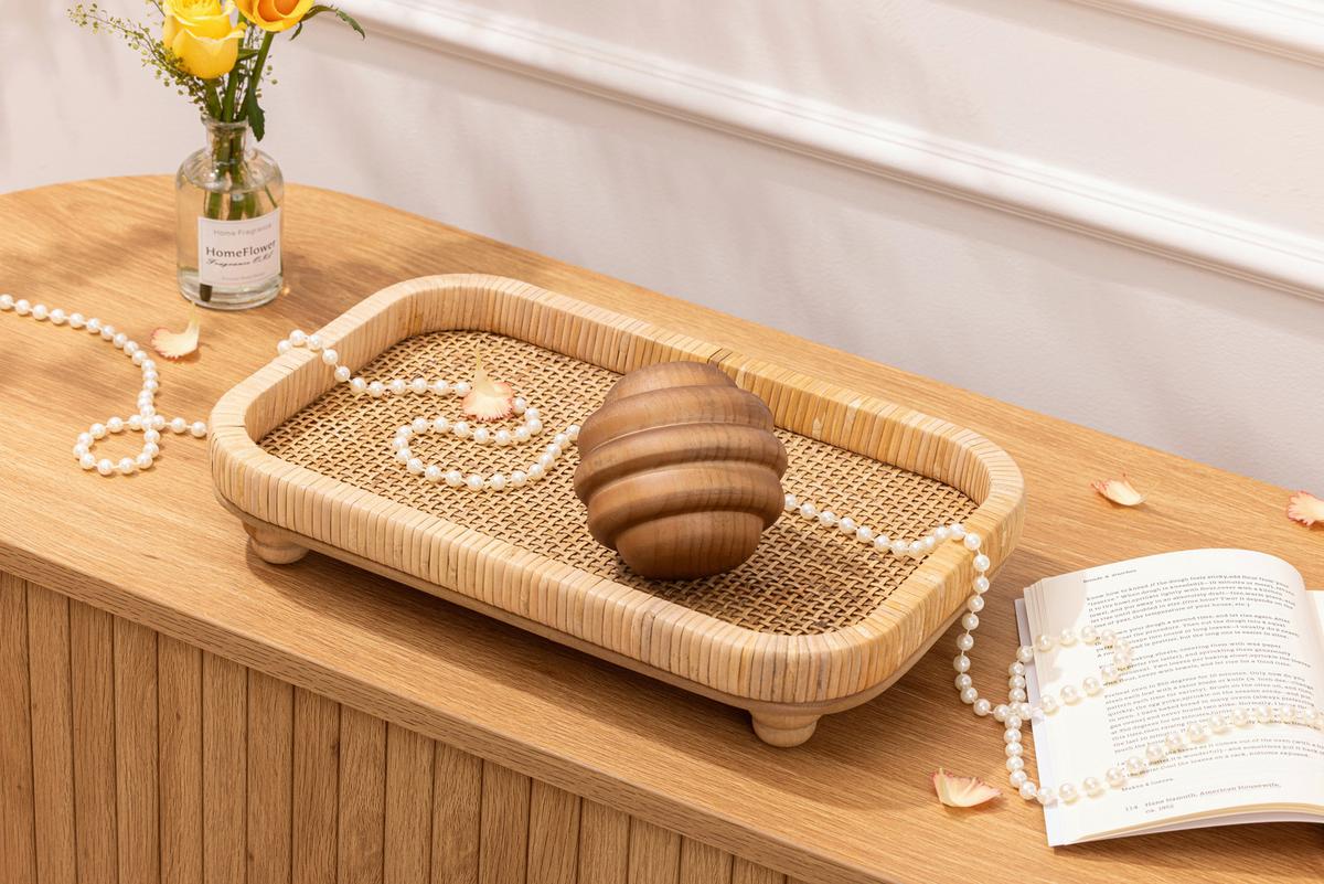 Dekoball Kira - Naturfarben, KONVENTIONELL, Holz (9,5/9,5cm) - Luca Bessoni