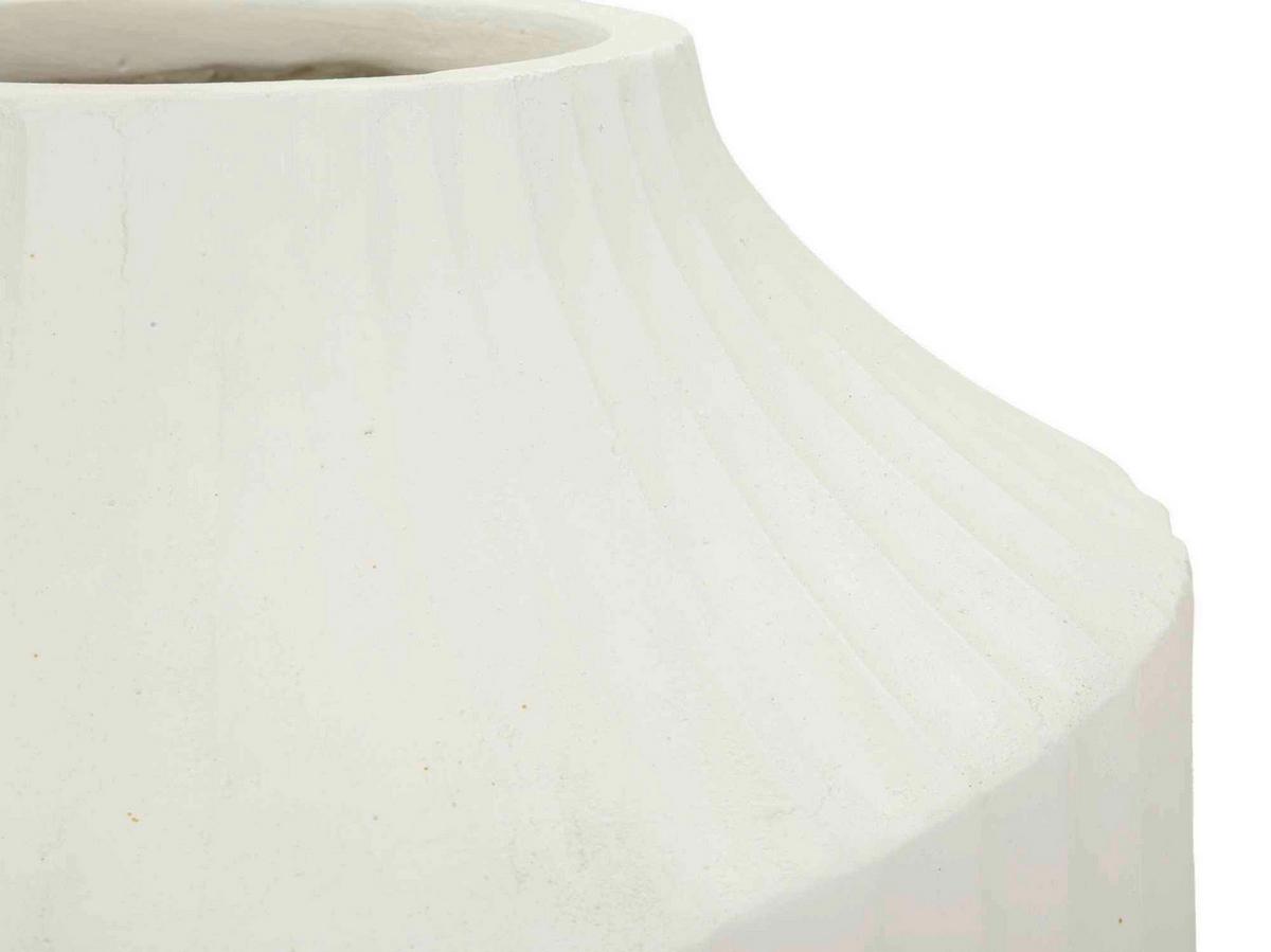 Vase Ice Pot Weiß B: 28,5 cm - Weiß, Basics, Metall (28,5/50,5/28,5cm)