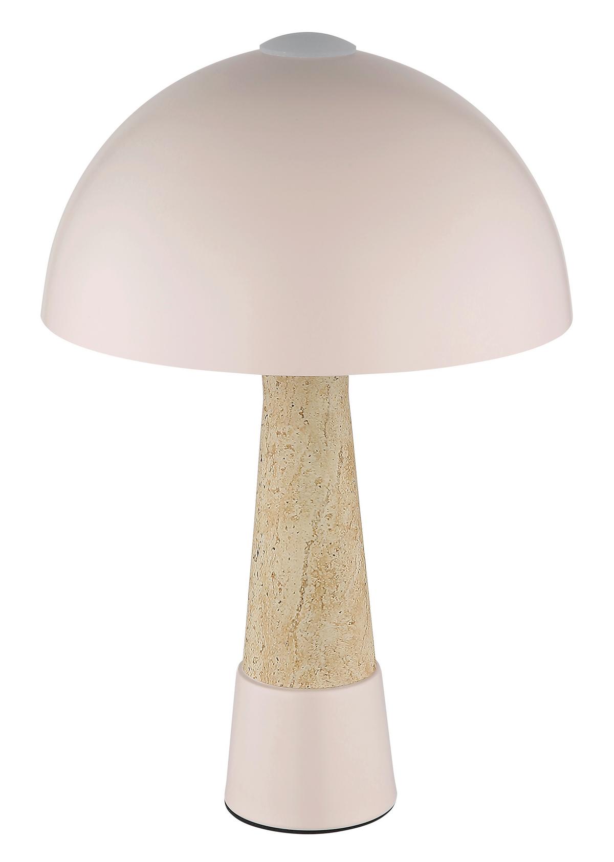 Tischleuchte Exkl. 1xe27, 40w - Champagner/Beige, Design, Kunststoff/Metall (25/36,5cm) - Globo