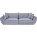 Big Sofa mit Schlaffunktion Guarda B: 301 cm Hellgrau - Hellgrau/Naturfarben, MODERN, Textil (301/92/114cm) - Luca Bessoni