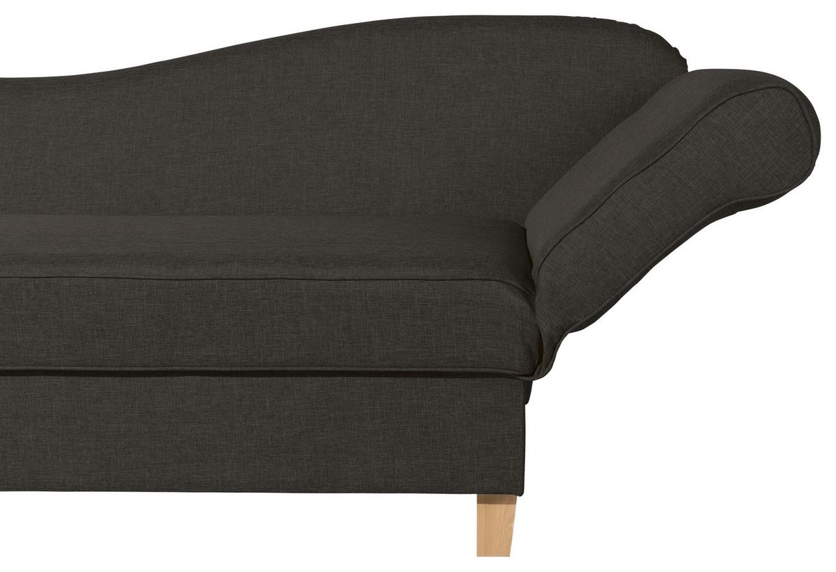 Recamiere Selma Braun Rechts mit Bettkasten+schlaffunktion - Dunkelbraun/Buchefarben, Design, Textil (190/88/82cm) - Max Winzer
