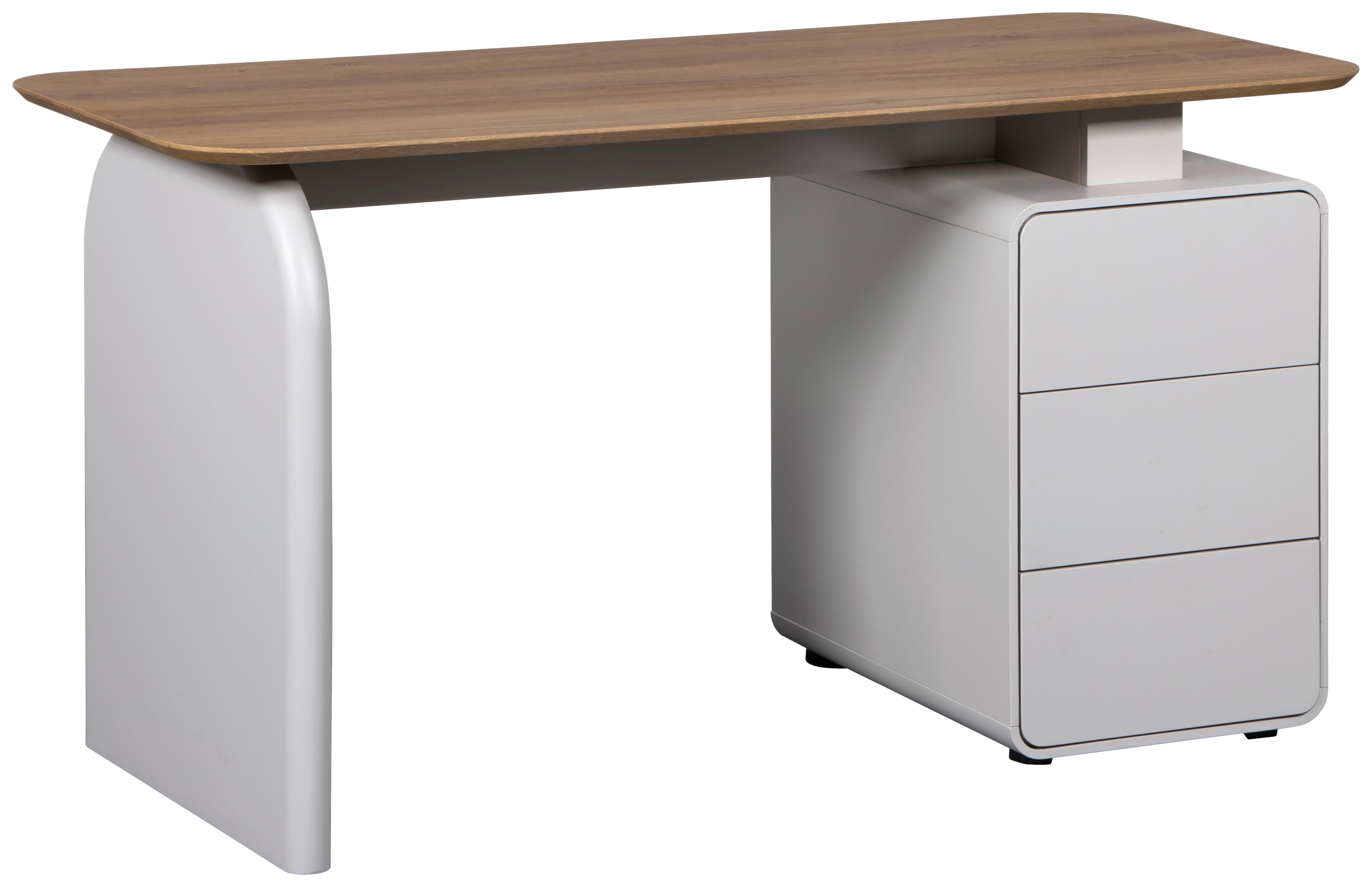 Schreibtisch Elora Eichefarben/Kaschmir L: 140 cm - Kaschmir/Eichefarben, MODERN, Holzwerkstoff (140/60/75cm) - MID.YOU