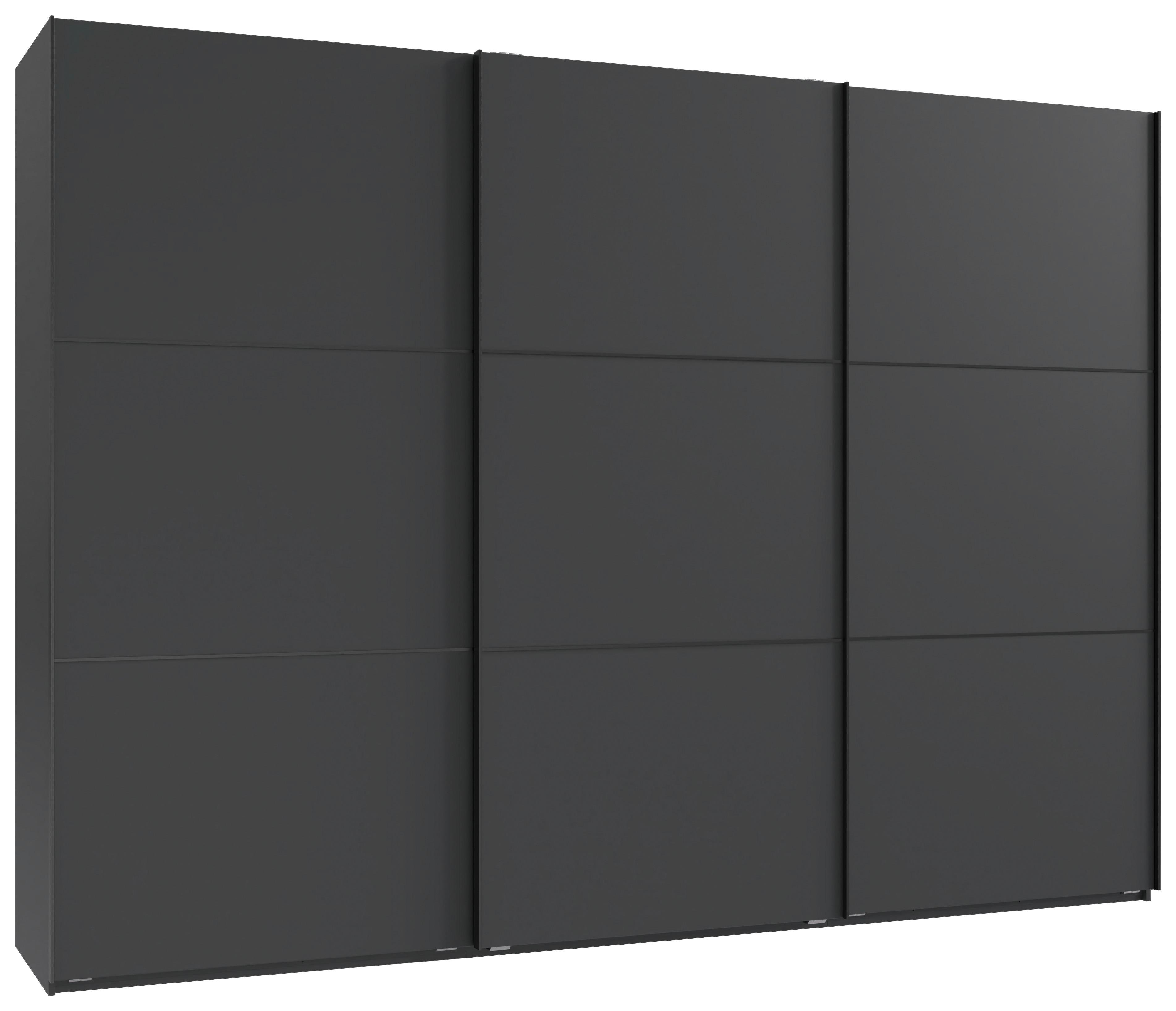 Schwebetürenschrank Indian A Grafit Dekor, B: 300 cm - Graphitfarben, KONVENTIONELL, Holzwerkstoff (300/216/65cm)