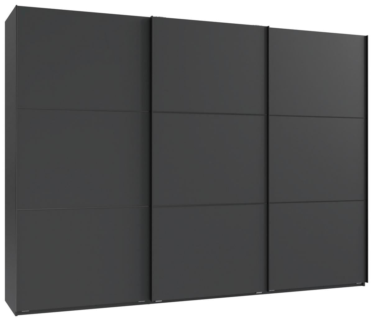 Schwebetürenschrank Indian A Grafit Dekor, B: 300 cm - Graphitfarben, KONVENTIONELL, Holzwerkstoff (300/216/65cm)