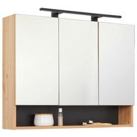 Zrkadlová skrinka FLORENZ -EXKLUSIV- - dub artisan, Modern, kompozitné drevo (90/70/20cm) - Mömax