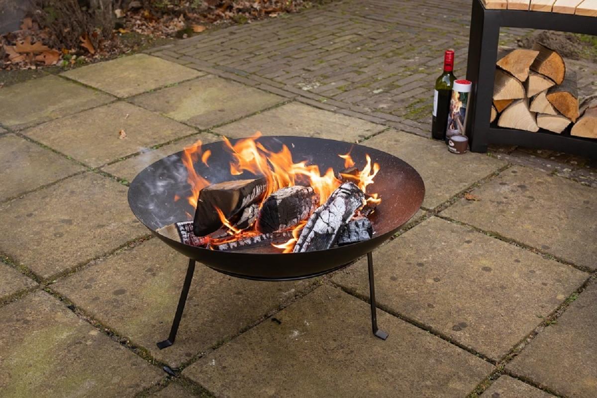 FEUERSCHALE SHEILA - Schwarz, MODERN, Metall (58.7/30.5cm)