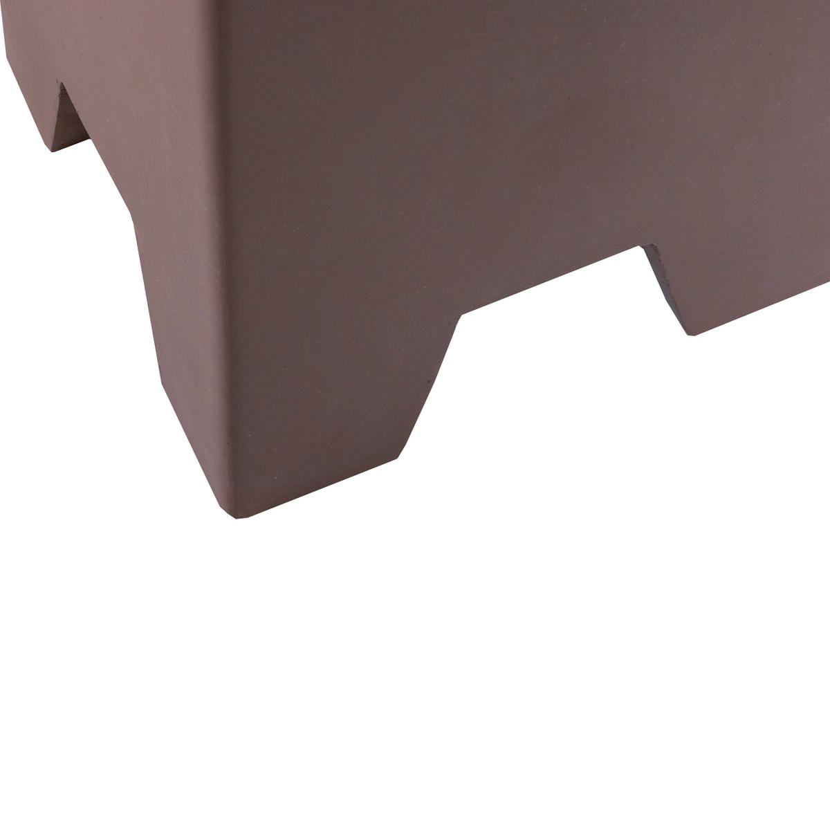 Beistelltisch Zina Braun B: 36 cm - Braun, Design, Glas/Keramik (36/51/36cm) - Livetastic