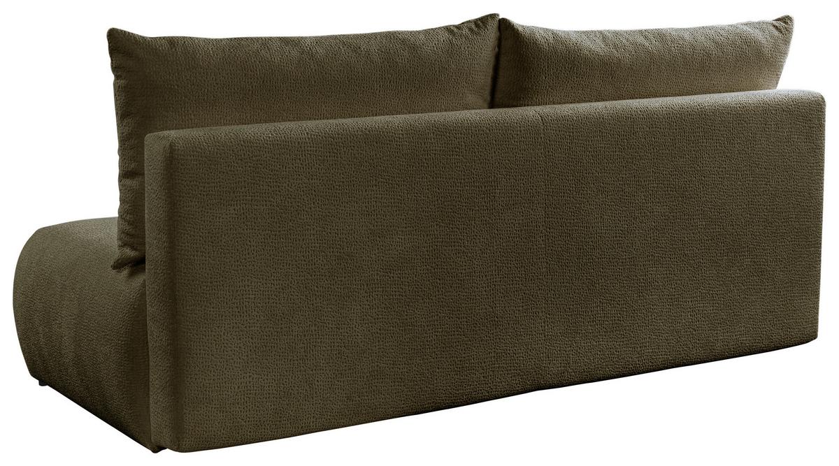 Schlafsofa Milo, Olivgrün B: 209 Cm - Creme/Schwarz, Design, Holz/Holzwerkstoff (209/100/103cm) - MID.YOU