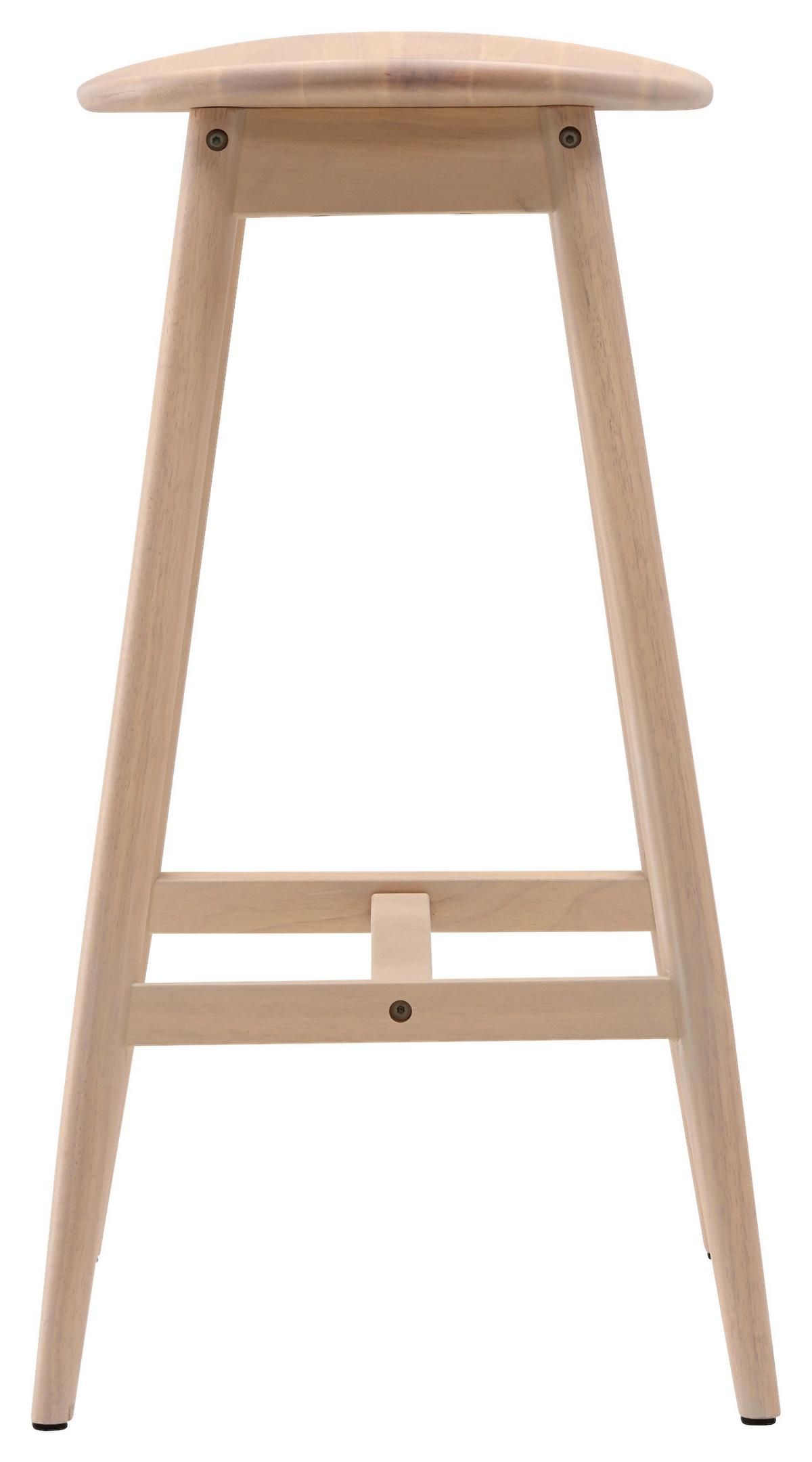 Barhocker Orust - Beige, Design, Holz (43,5/76,5/37cm) - Livetastic