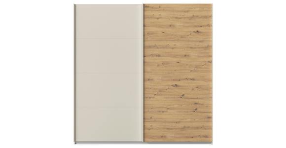 Schwebetürenschrank Feldkirch 226cm Champagner/Eiche Artisan - Champagner/Eiche Artisan, Trend, Holzwerkstoff (226/229/61cm) - Luca Bessoni