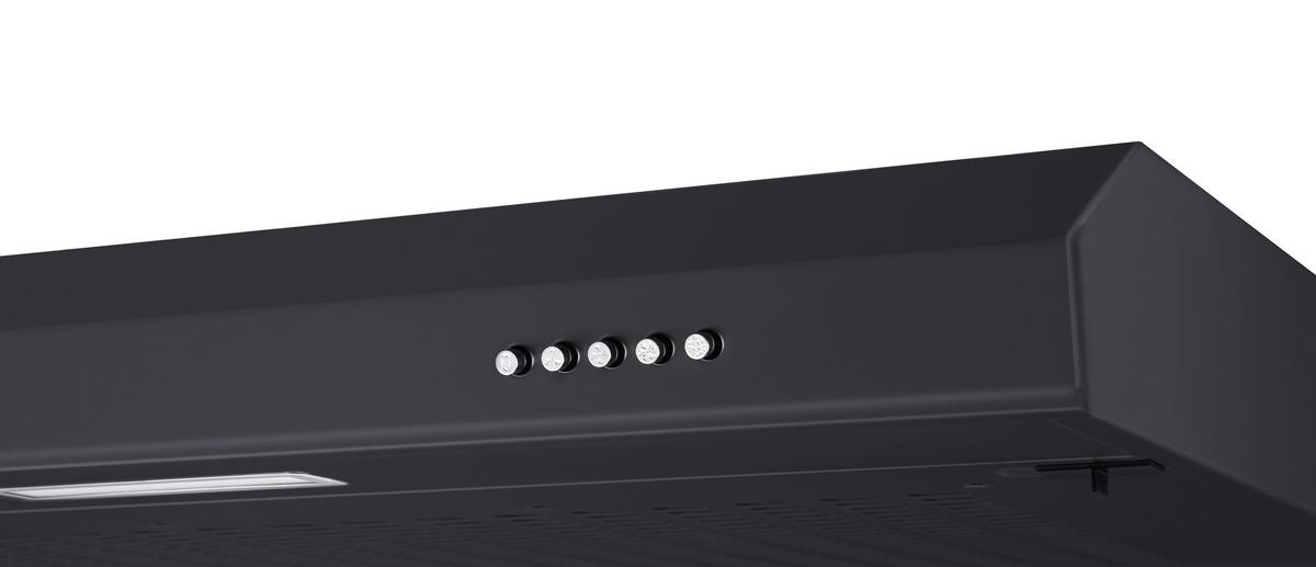 DUNSTABZUGSHAUBE Schwarz B: 60cm - Schwarz, Trend, Metall (60/8/46,5cm) - Respekta