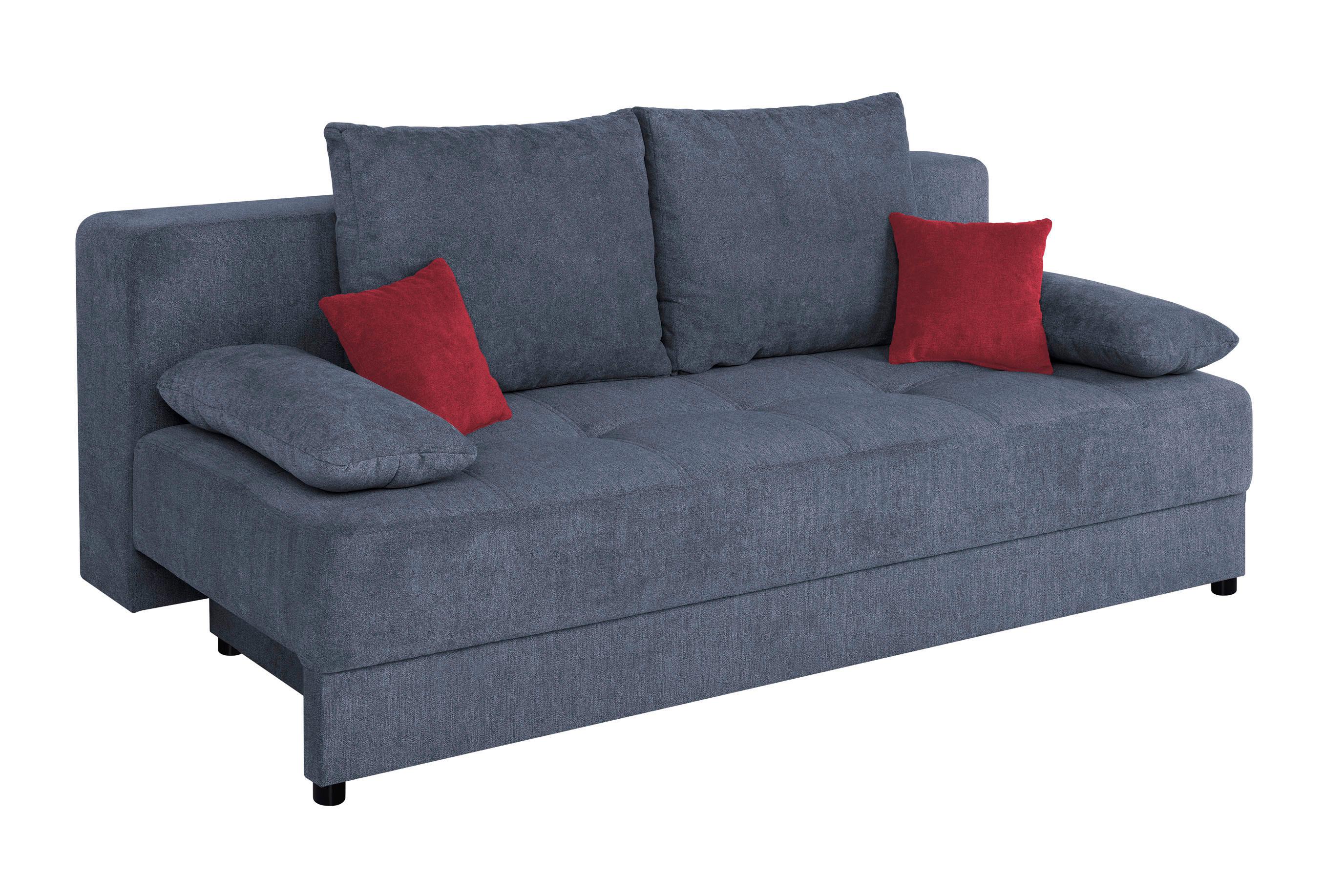 Schlafsofa Toni Anthrazit B: 200 cm - Anthrazit/Schwarz, Design, Holzwerkstoff/Textil (200/90/103cm) - P & B