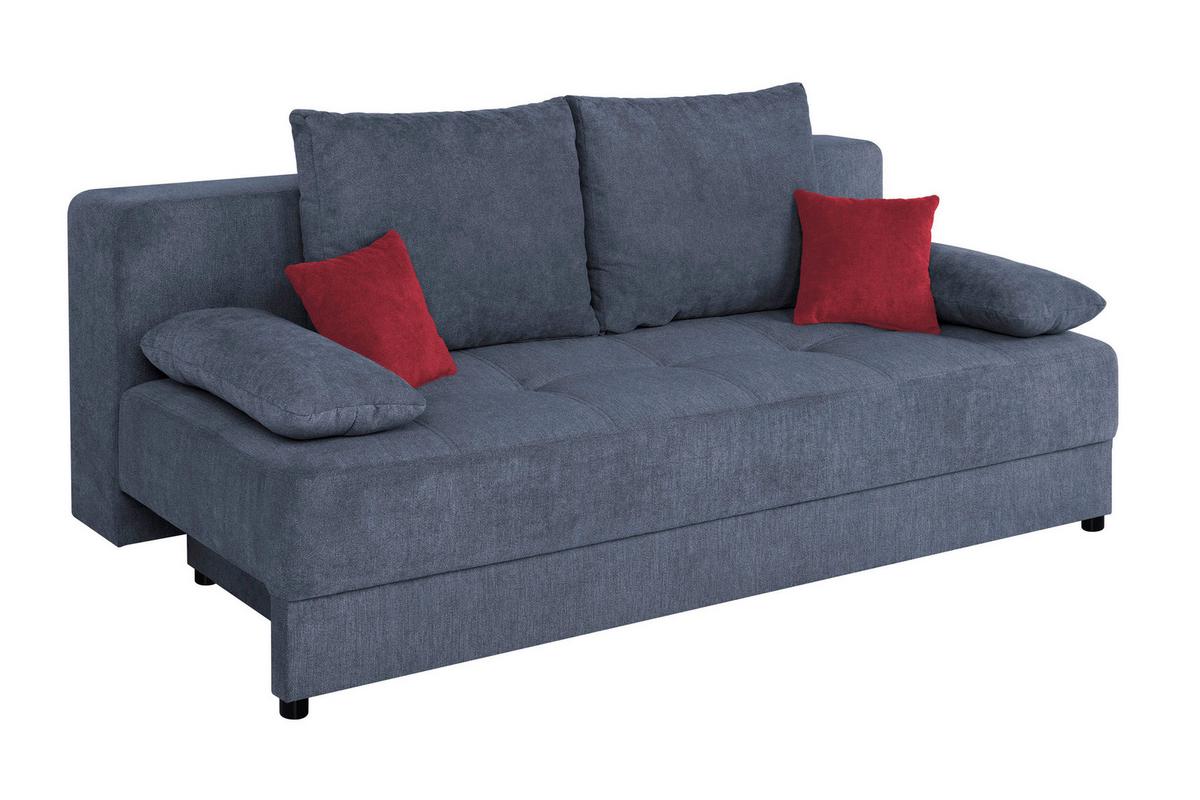 Schlafsofa Toni Anthrazit B: 200 Cm - Anthrazit/Schwarz, Design, Holzwerkstoff/Textil (200/90/103cm) - P & B