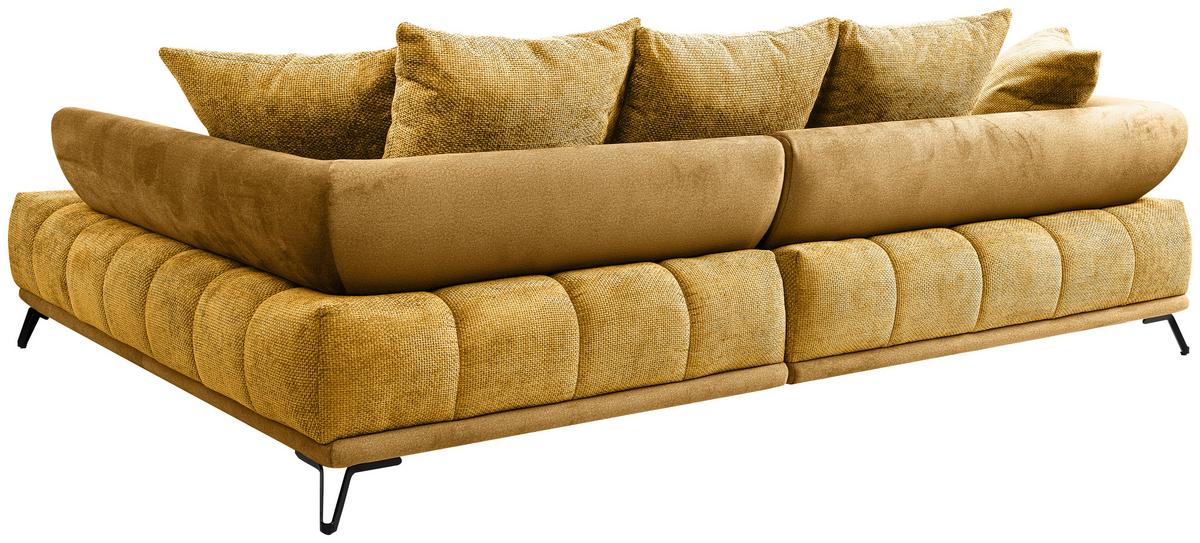 ECKSOFA LARGO N Currygelb S: 262x184cm - Currygelb/Schwarz, MODERN, Textil (262/184cm) - MID.YOU