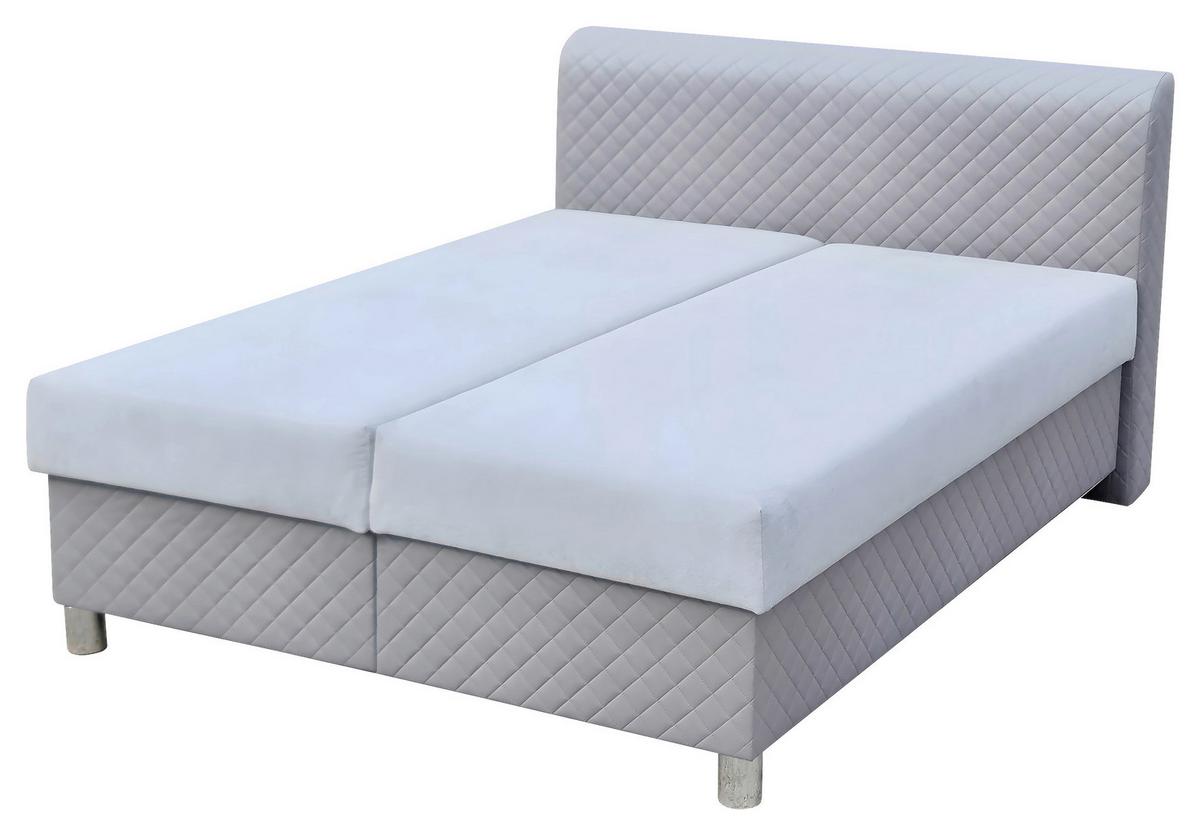 Kárpitozott Ágy Liam 160/200 Cm - szürke, Romantik / Landhaus, textil (160/200cm)