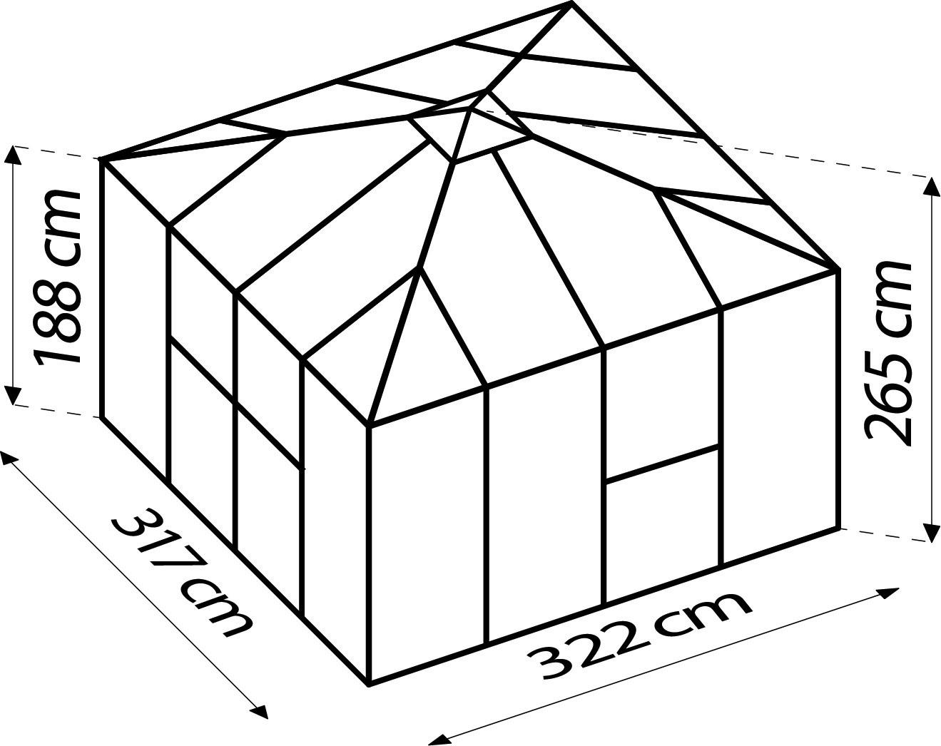Premiumgerätehaus mit Pavillondach Schwarz