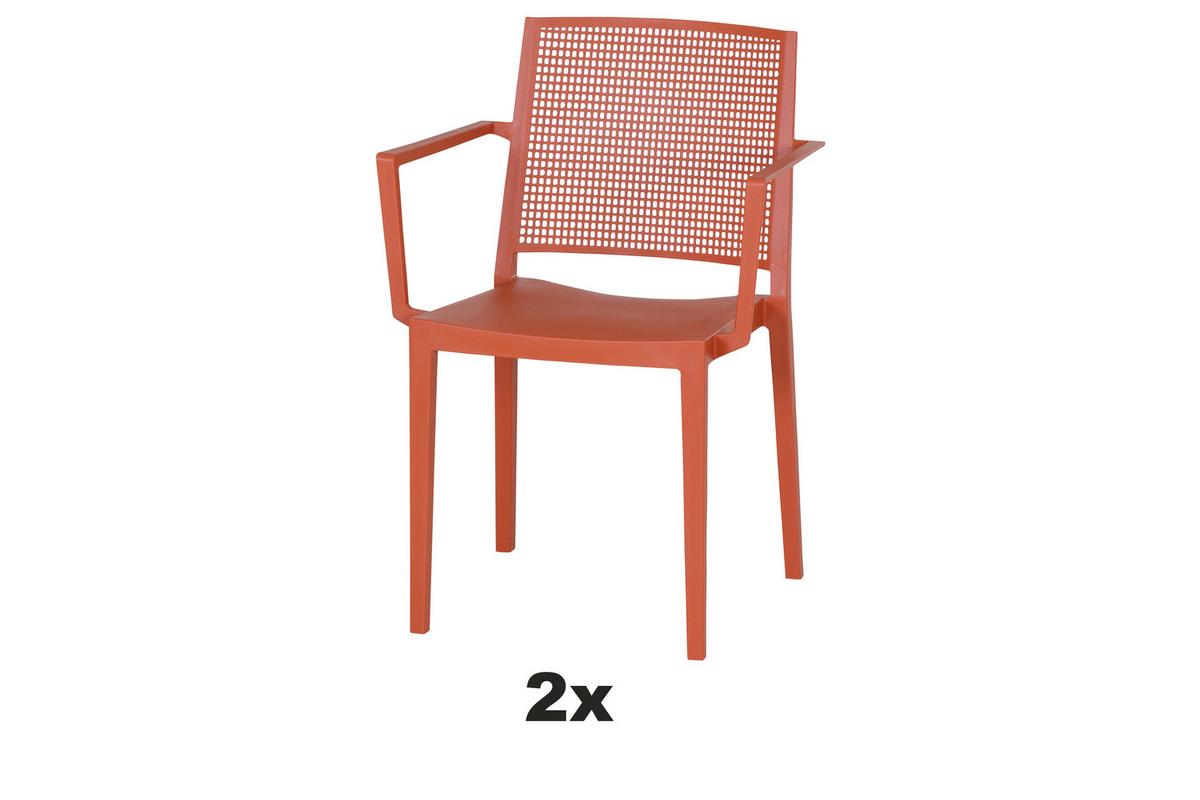 Stapelstuhl T20097 - Rot, Basics, Kunststoff (46/80/56cm) - Siena Garden