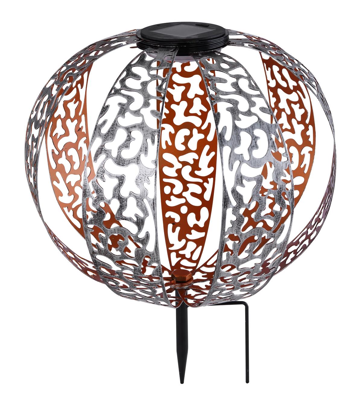 Solar-hängeleuchte Gold/ Silberfarben/schwarz H: 41 Cm - Silberfarben/Goldfarben, Design, Metall (30/41,0cm) - Globo