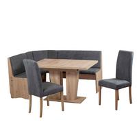 Eckbankgruppe Duisburg Veduar Titanic Grau/Eiche D. L: 125cm - Eiche Artisan/Grau, KONVENTIONELL, Holz/Holzwerkstoff (125/89/165cm) - MID.YOU