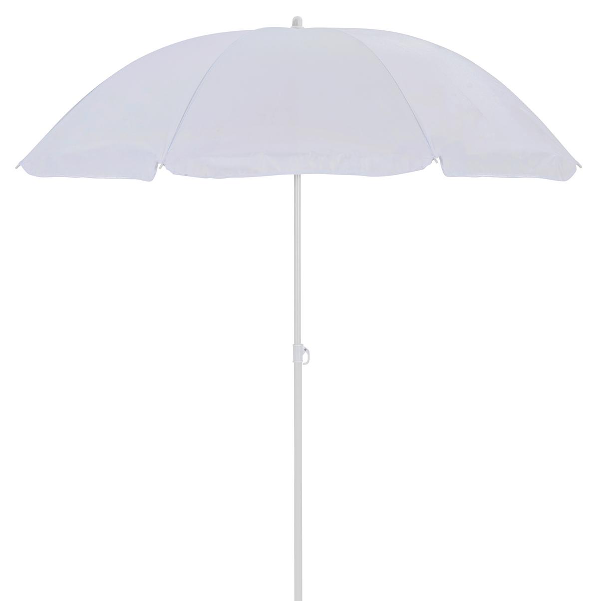 SLUNEČNÍK LECCI - bílá, kov/textil (180/190cm) - Mömax