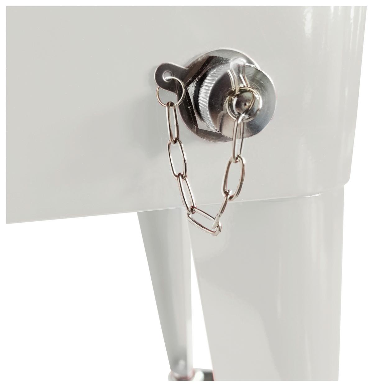 Kühlbox A065.001.04 - Weiß, KONVENTIONELL, Kunststoff/Metall (43/89/92cm) - Ambia Garden