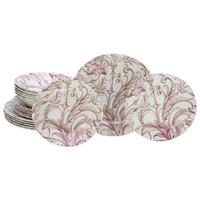 Tafelservice Venecia Rot Weiß, Altrosa L: 31 Cm - Altrosa/Weiß, Basics, Keramik (31/30/32cm) - Creatable