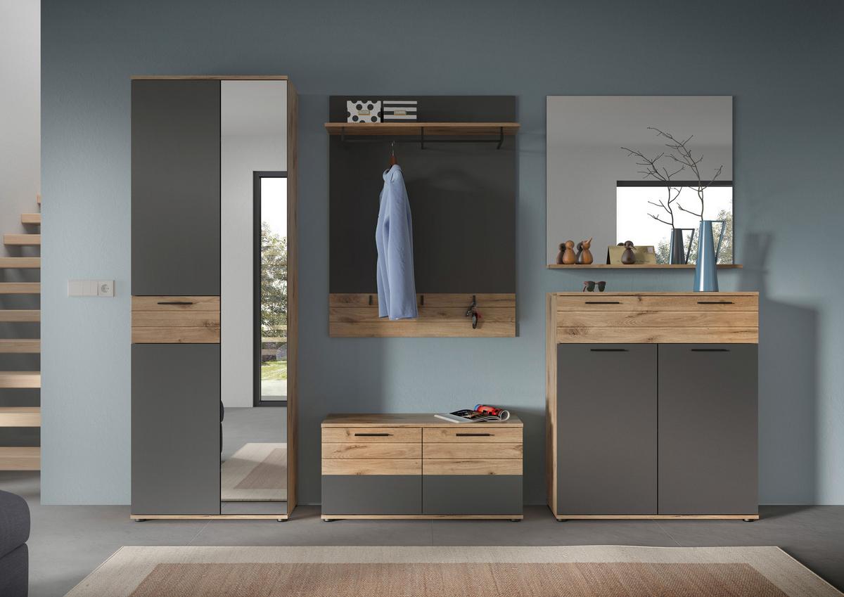 Mason B: 280 cm Nox Oak 5-teilig - Holzwerkstoff (280/200/38cm) - MID.YOU