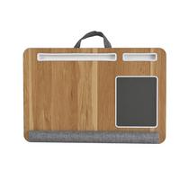 Stolík pod notebook LAPPY - šedá/přírodní barvy, Konvenční, kompozitní dřevo/textil (55/36,5/9,5cm) - Mömax