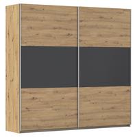 Tolóajtós Szekrény Foster 218/210 Cm - Artisan tölgy/szürke, Konventionell, faalapú anyag (218/210/59cm)