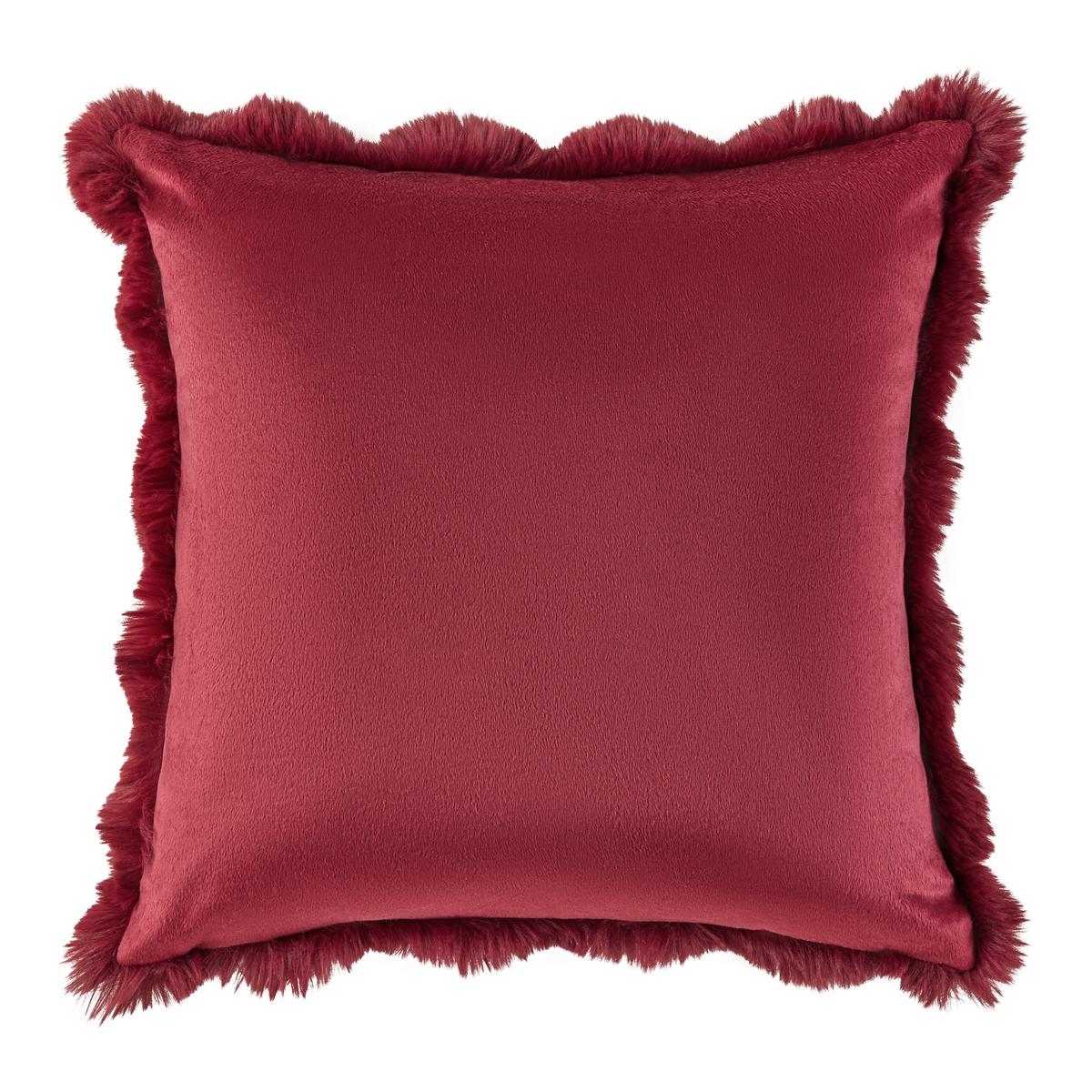 KOŽUŠINOVÝ VANKÚŠ BELLA - červená, Modern, textil (45/45cm) - Premium Living