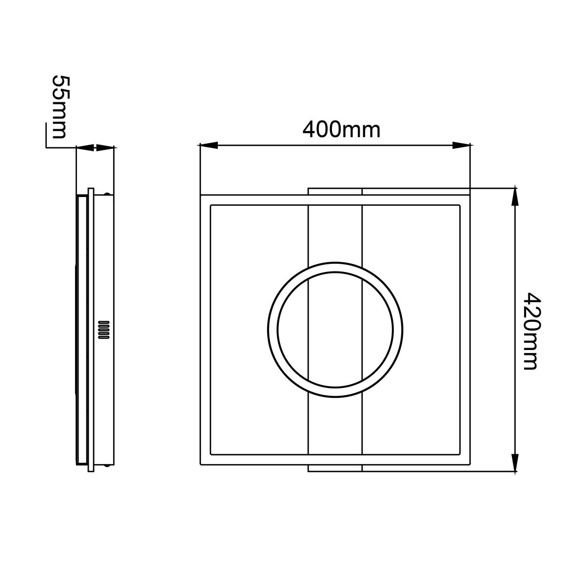 Led-paneel G99929a76 Maureen - Schwarz/Braun, Design, Holz/Kunststoff (5/42/40cm) - Brilliant