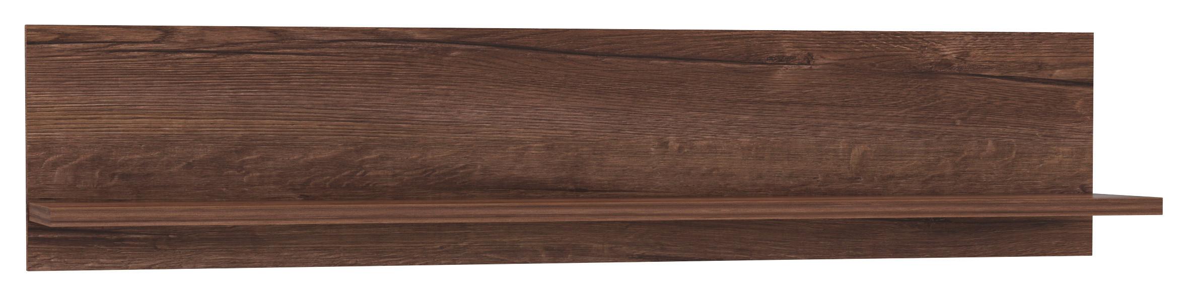 Falipolc Trass - tölgyfa színű, Konventionell, faalapú anyag (140/29,6/21,9cm)