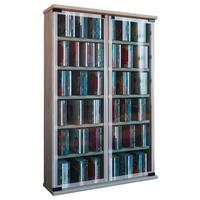 Regál na CD Galerie š: 60 cm dub sonoma - barvy dubu, Konvenční, kompozitní dřevo/sklo (60/92/18cm) - MID.YOU