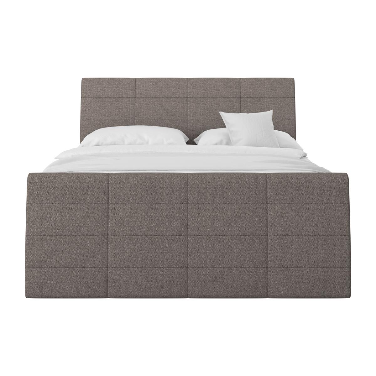 Boxspringbett Libra - Graubraun/Schwarz, KONVENTIONELL, Textil (160/200cm)