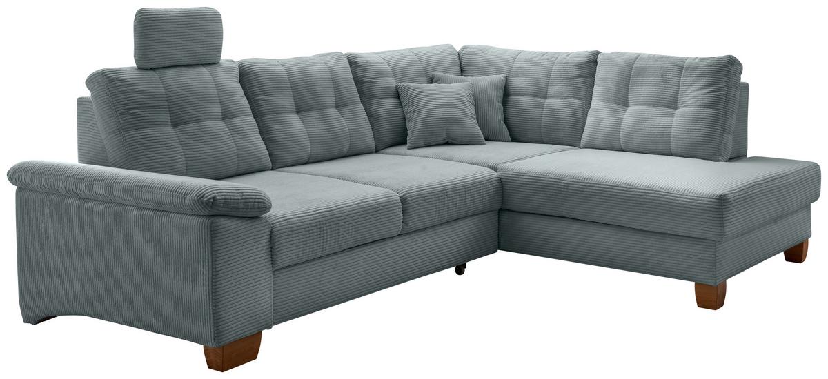 Ecksofa Brizzini Hellblau S: 274x206 Cm - Naturfarben/Hellblau, MODERN, Textil (274/206cm) - Livetastic