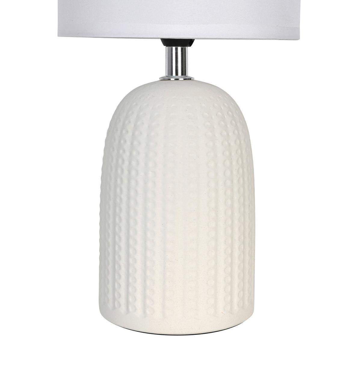 STOLNÍ LAMPA TIO - bílá/béžová, Konvenční, kov/textil (16/32cm) - Mömax