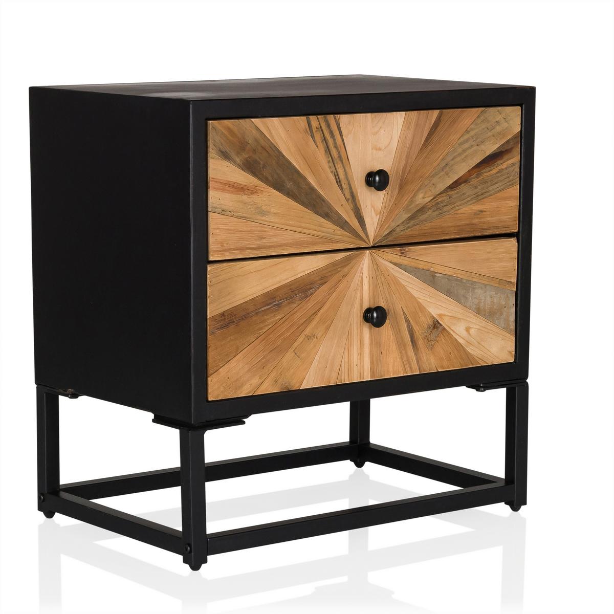 Kommode Santjago Black Sun S Dunkelbraun B: 49 Cm - Dunkelbraun/Tannenholzfarben, MODERN, Holz (49/50,5/32cm) - MID.YOU