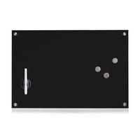 Memoboard Schwarz B: 60 Cm - Silberfarben/Schwarz, Basics, Glas/Metall (60/40/1,6cm) - Zeller Present