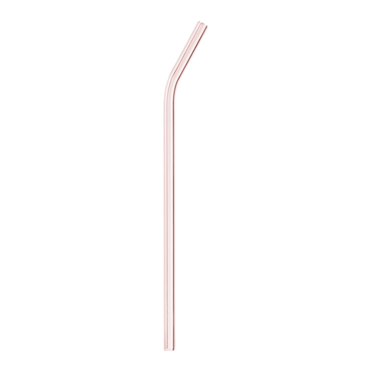 SLAMKA NA PITIE JESSY - priehľadné/pink, sklo (23cm) - Premium Living
