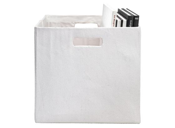 Skládací Krabice Bobby - bílá, Moderní, papír/umělá hmota (33/33/32cm) - Mömax modern living Skládací Krabice Bobby - bílá, Moderní, papír/umělá hmota (33/33/32cm) - Mömax modern living