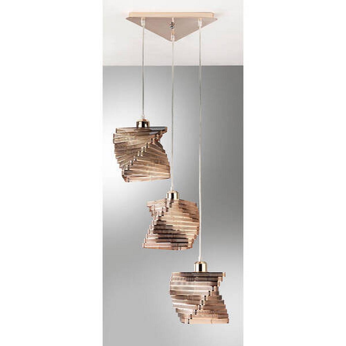 Hängeleuchte 4841/S3r - Kupferfarben, Design, Metall (44/120cm)