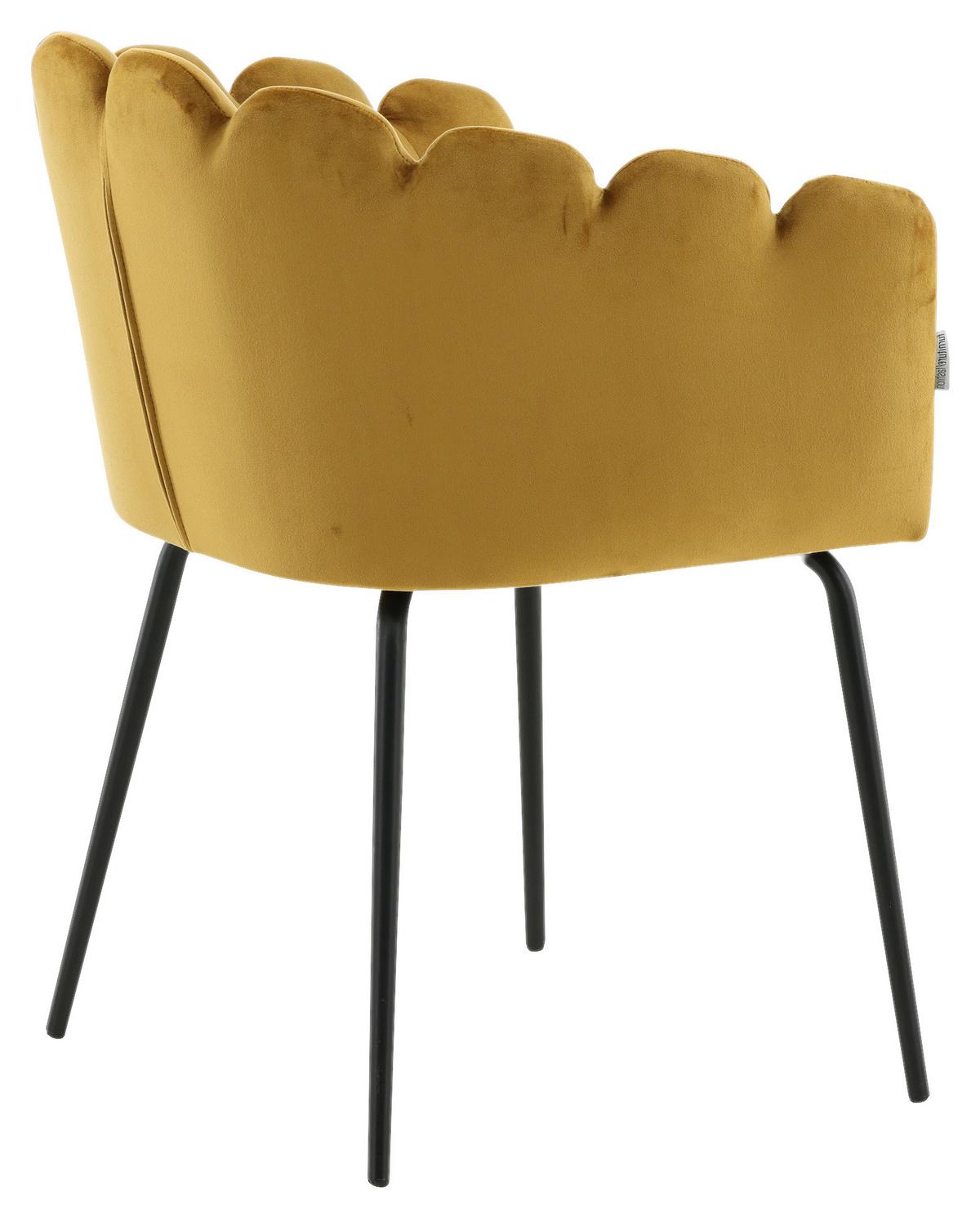 Stuhl Limhamn - Gelb, Design, Textil/Metall (61/76.56/54cm) - Livetastic