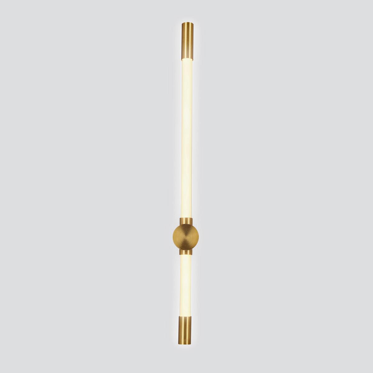 Led-wandleuchte 21-35721 Batuta 2 - Messingfarben/Weiß, KONVENTIONELL, Kunststoff/Metall (60.5/9/5cm)