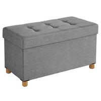 SITZBOX Grau B: 76cm - Naturfarben/Grau, Basics, Holzwerkstoff/Textil (76/40/38cm)